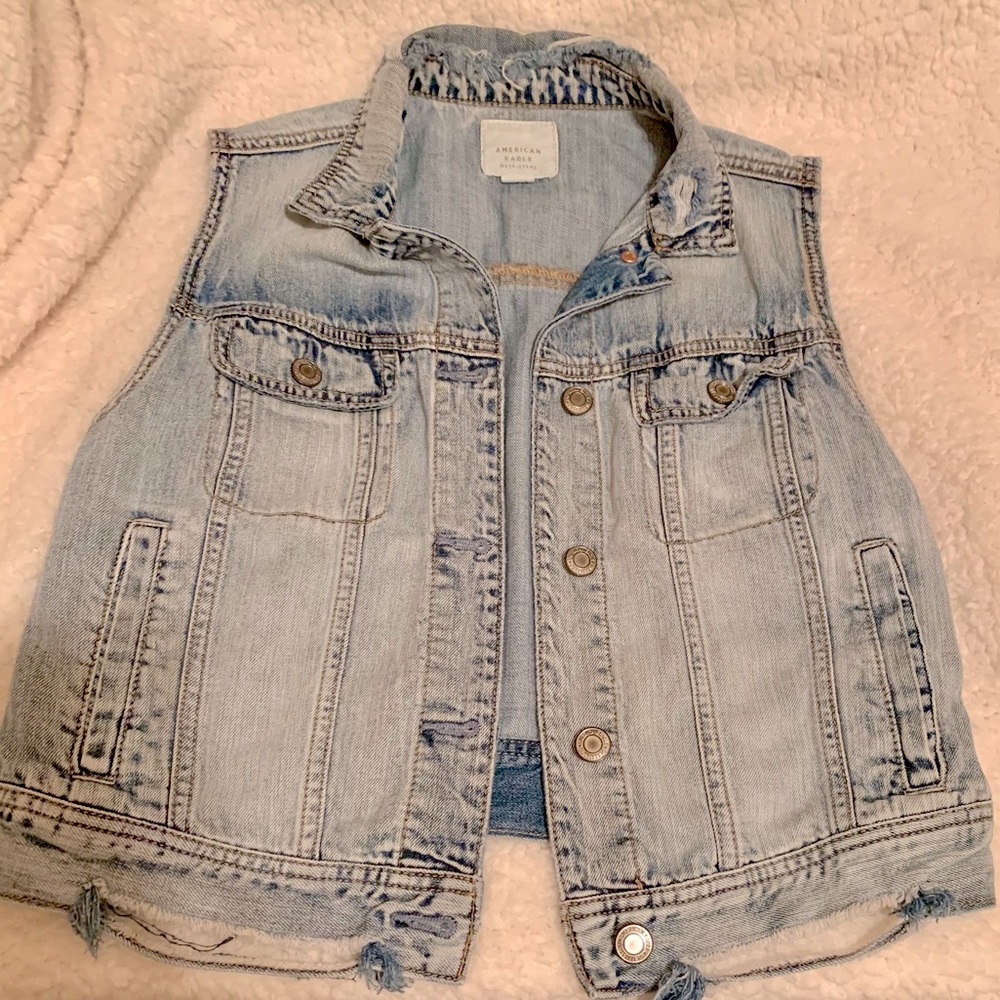 American Eagle Denim Vest